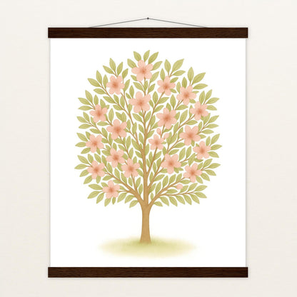 Kirschbaum Poster mit Leisten von tinylearner