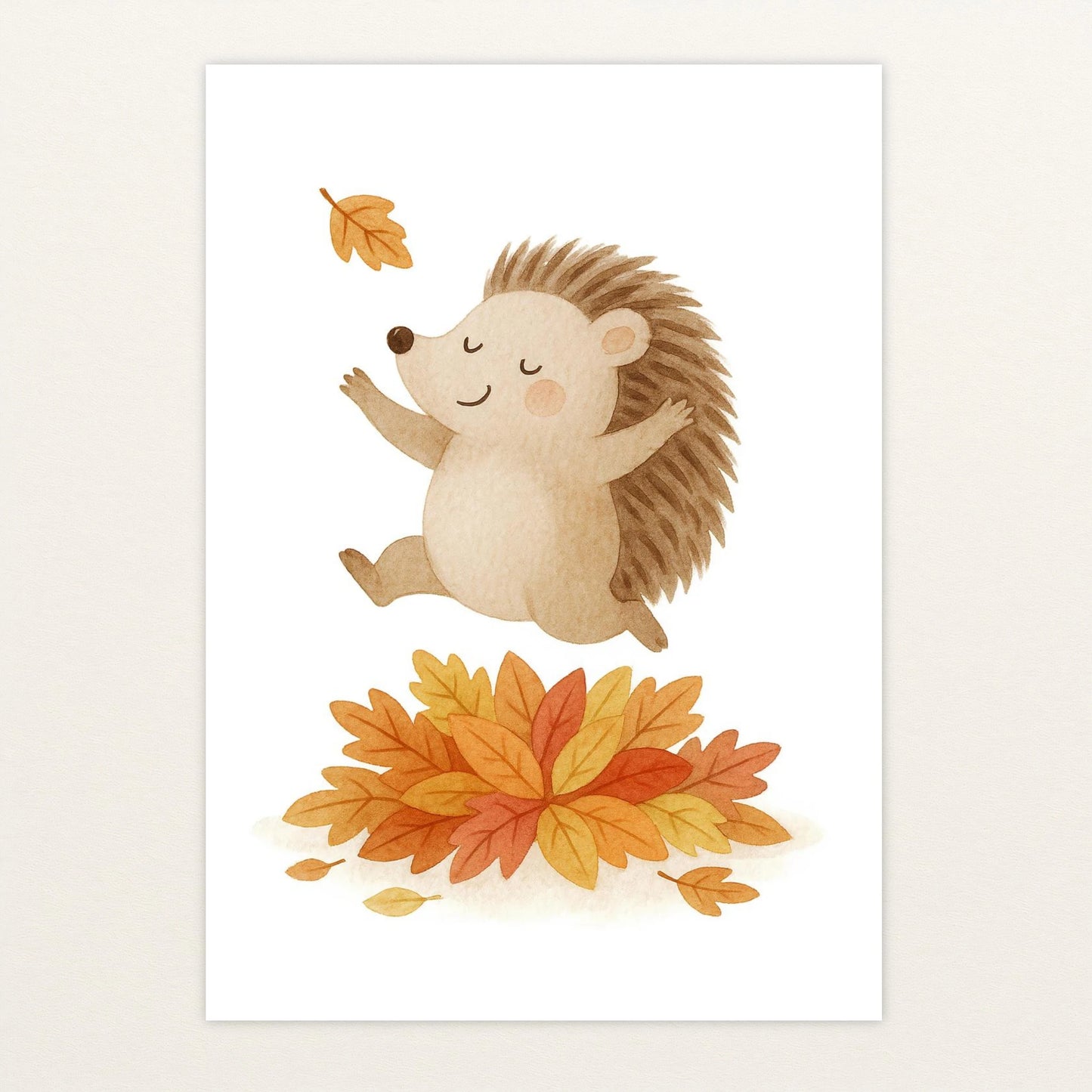 Iggi der Igel - Motiv: "Laub" Poster von tinylearner