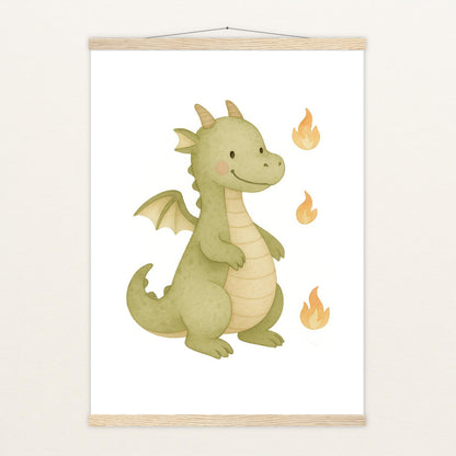 Drax der Drache Poster mit Leisten von tinylearner