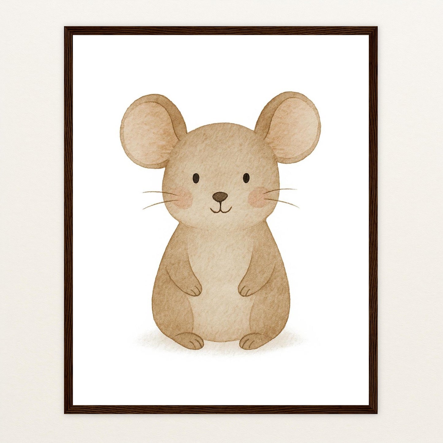 Mimi die Maus Poster mit Holzrahmen von tinylearner