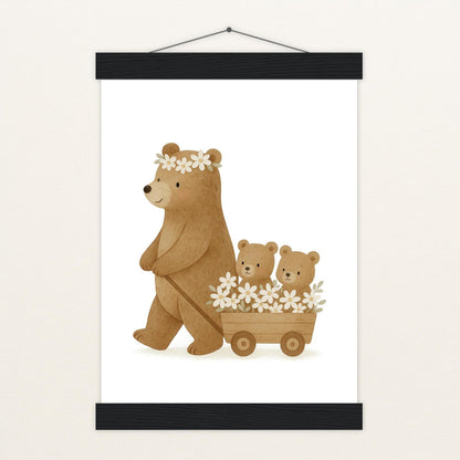 Balu der Bär - Motiv: "Bollerwagen" Poster mit Leisten von tinylearner