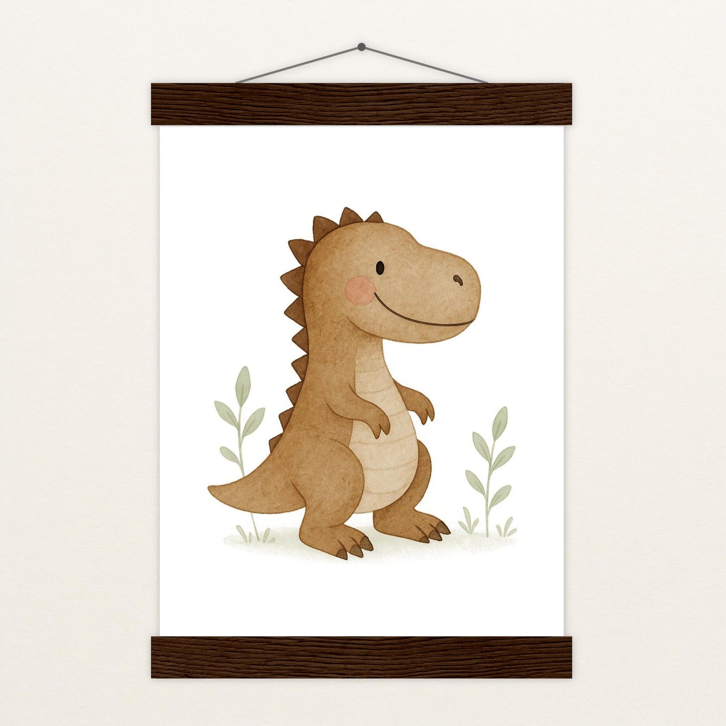 Dinosaurier T-Rex Poster mit Leisten von tinylearner