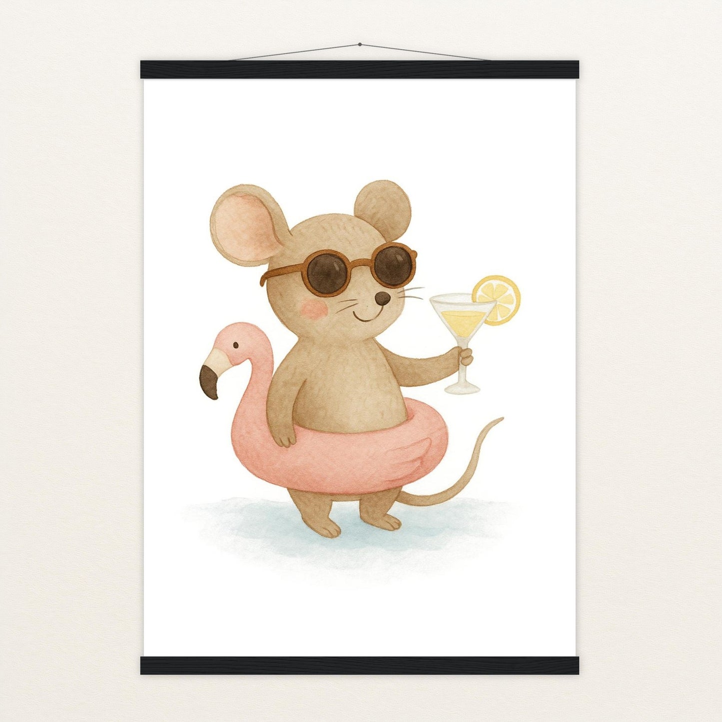 Mimi die Maus - Motiv: "Pooltag" Poster mit Leisten von tinylearner