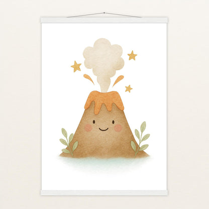 Vulkan Poster mit Leisten von tinylearner