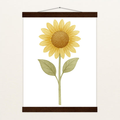 Sonnenblume Poster mit Leisten von tinylearner