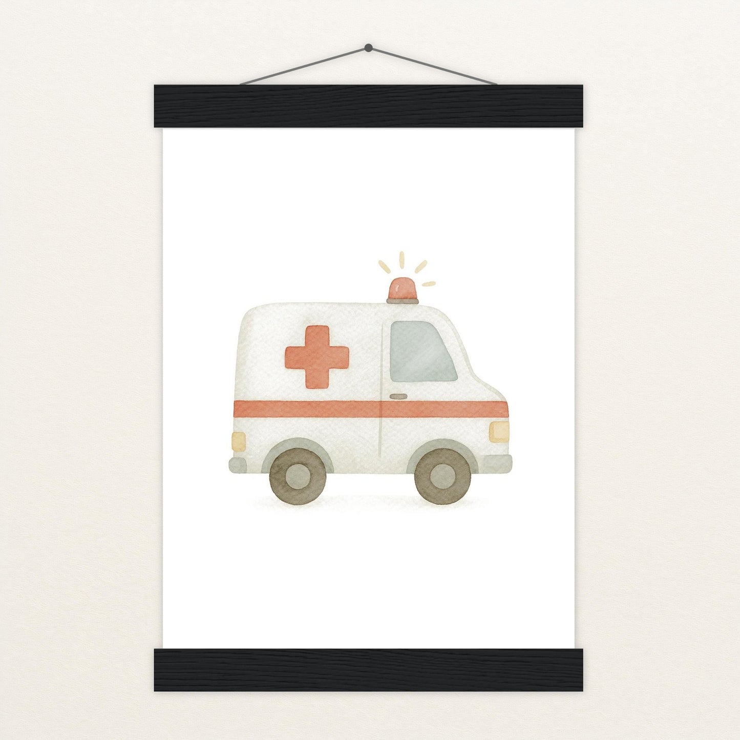 Krankenwagen Poster mit Leisten von tinylearner