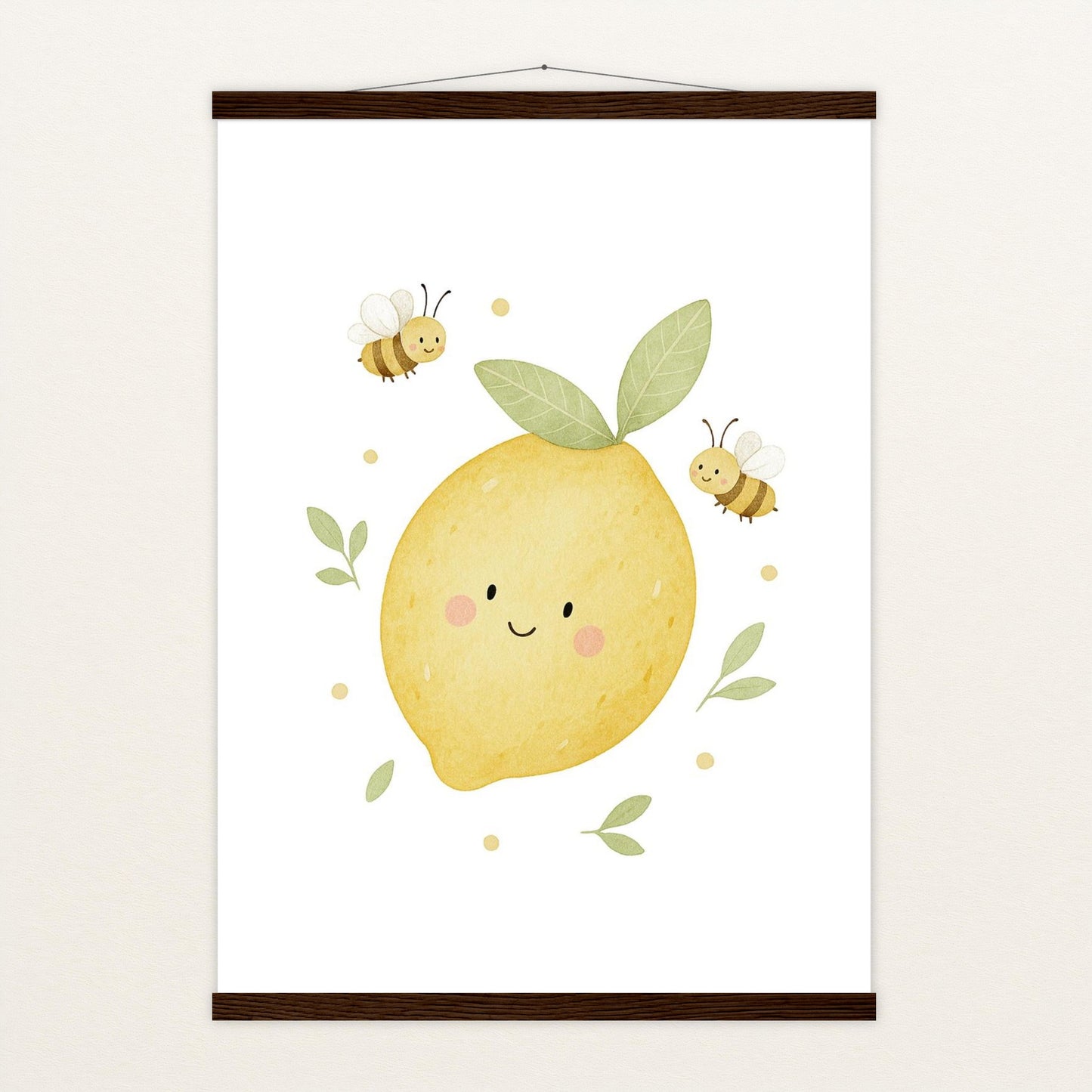 Obst: Zitrone Poster mit Leisten von tinylearner