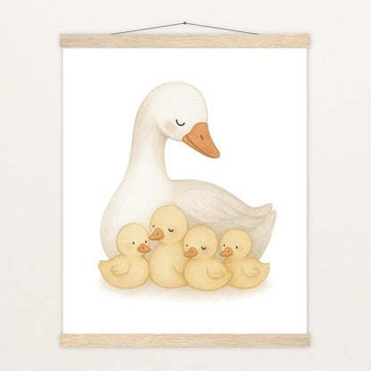 Gusi die Gans - Motiv: "Familie" Poster mit Leisten von tinylearner