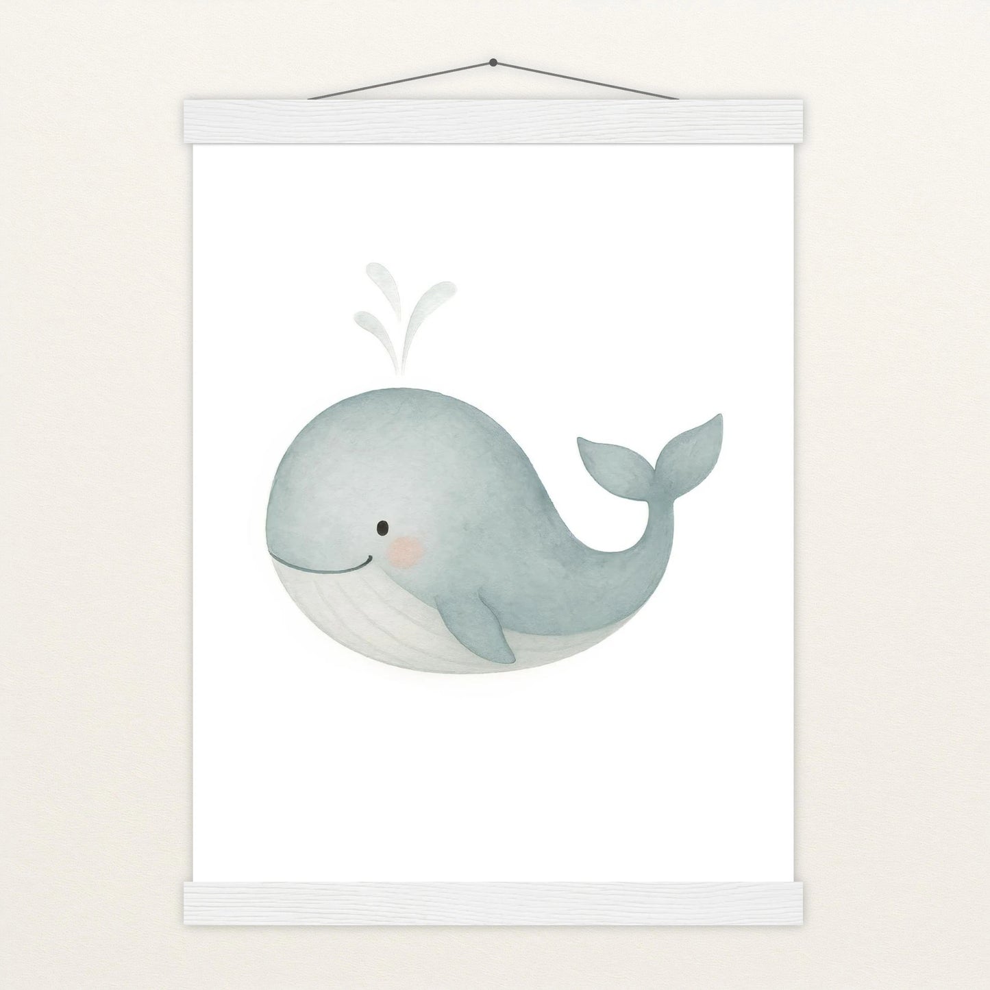 Willi der Wal Poster mit Leisten von tinylearner