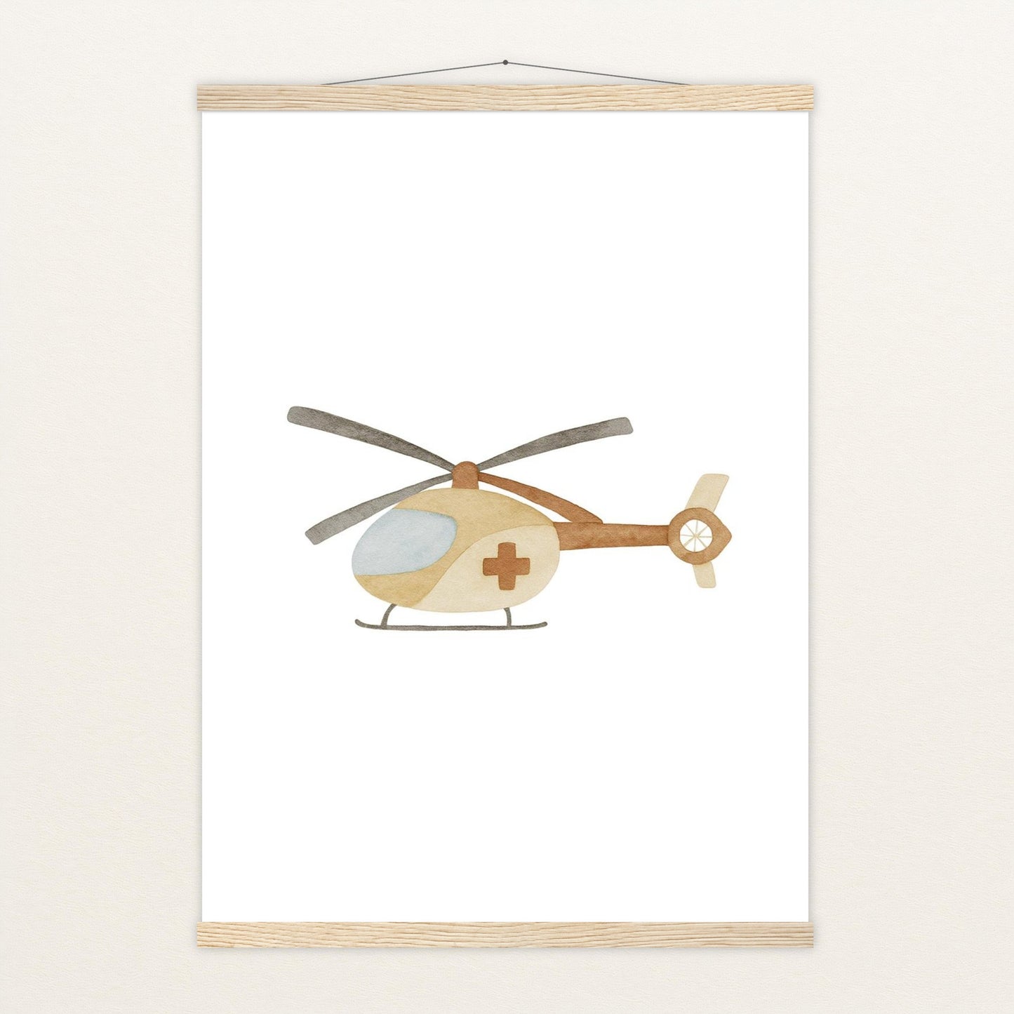 Rettungshubschrauber Poster mit Leisten von tinylearner