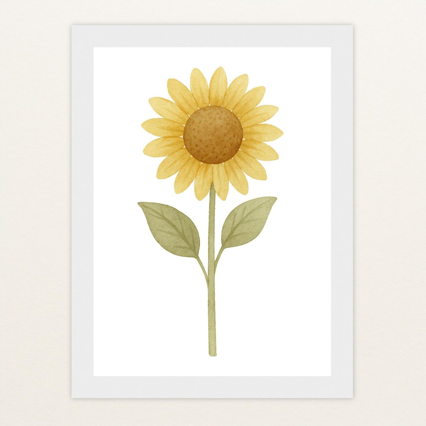 Sonnenblume Poster mit Holzrahmen von tinylearner