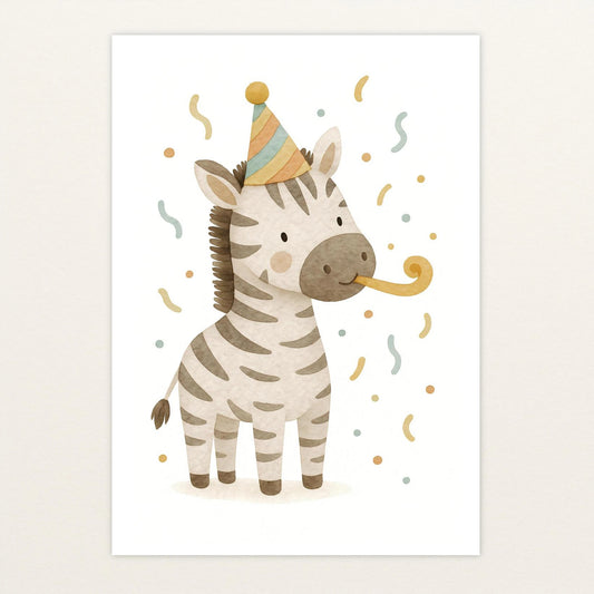 Zinni das Zebra - Motiv: "Party" Poster von tinylearner