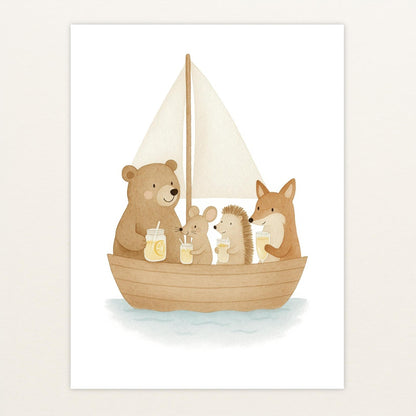 Tierfreunde - Motiv: "Segelschiff" Poster von tinylearner