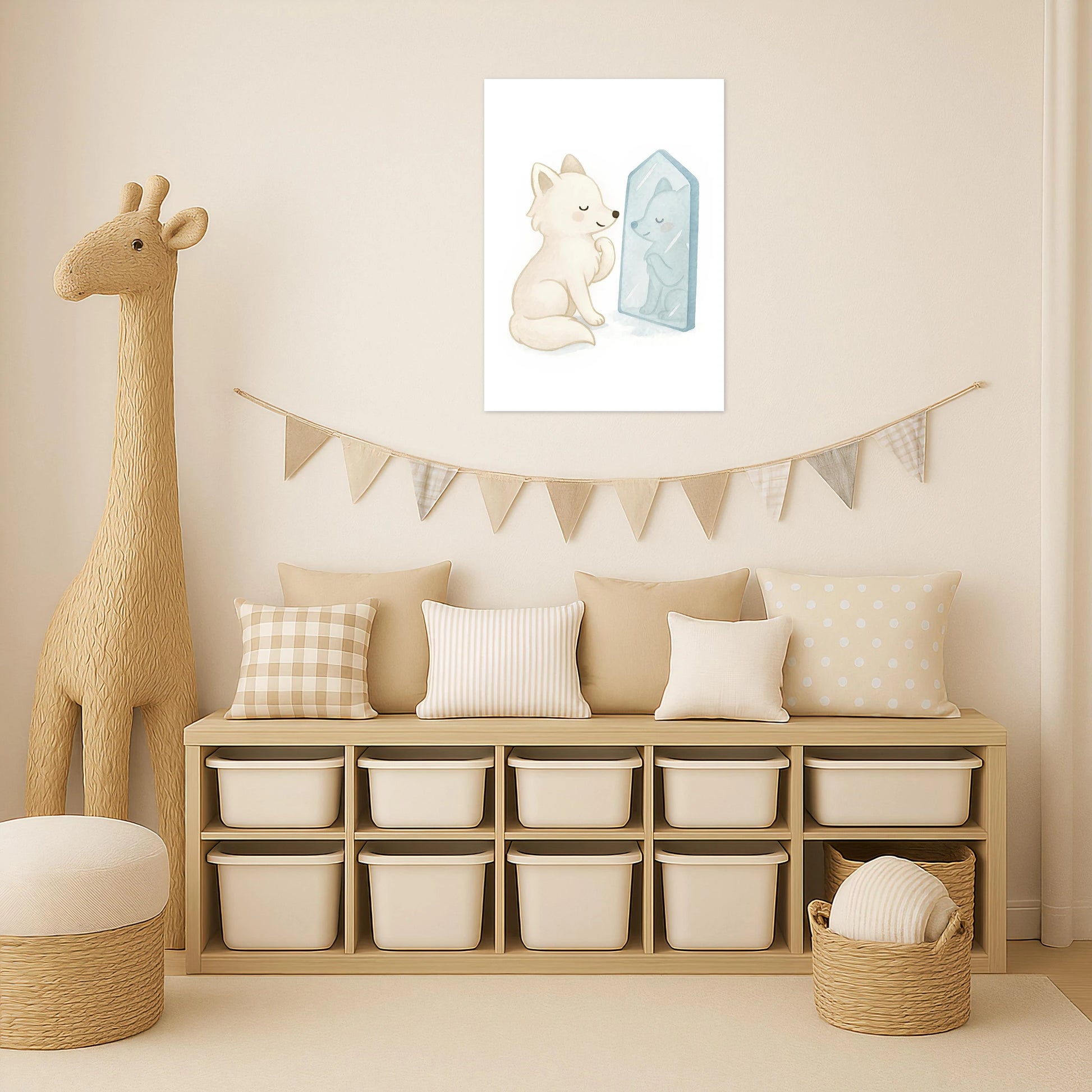 Pino der Polarfuchs - Motiv: "Spiegel" Poster von tinylearner