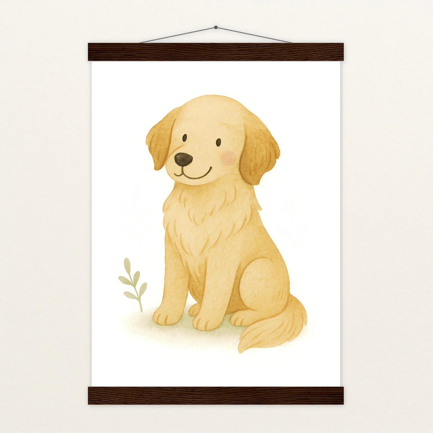 Hugo der Hund Poster mit Leisten von tinylearner