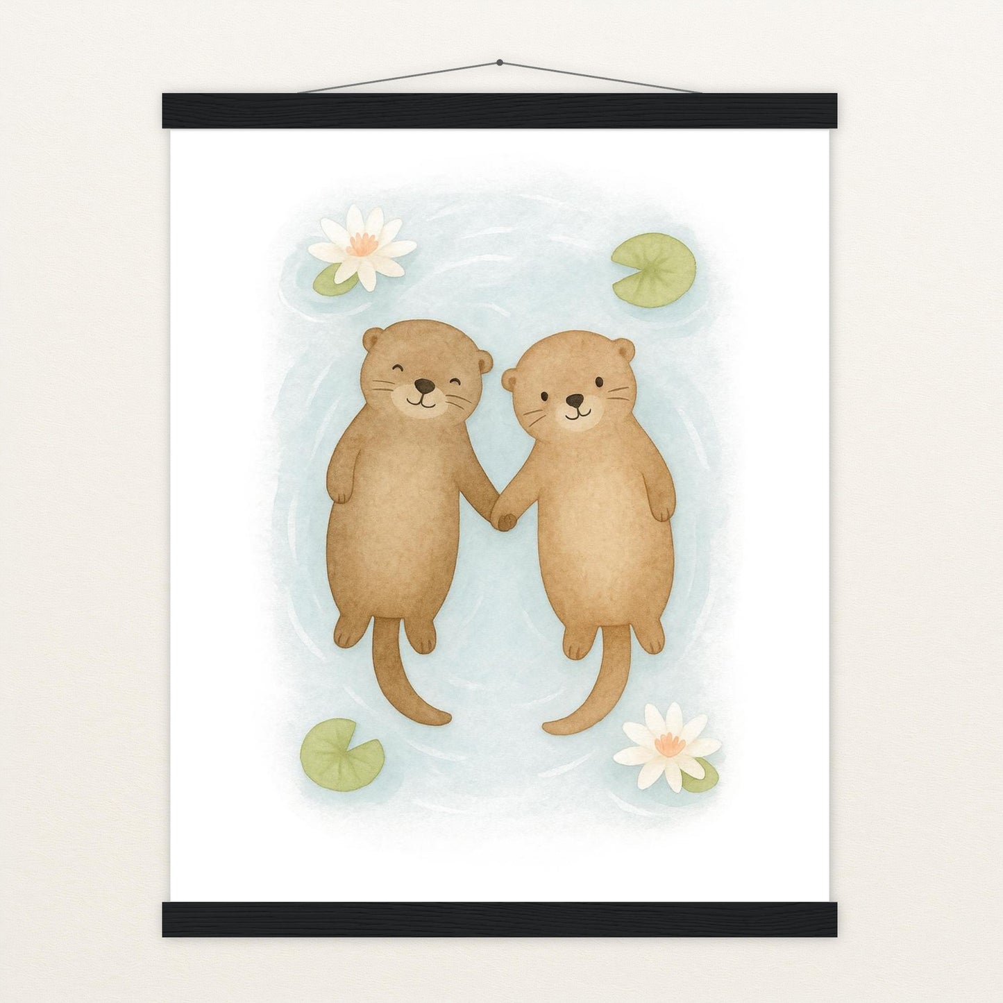 Otti der Otter Poster mit Leisten von tinylearner