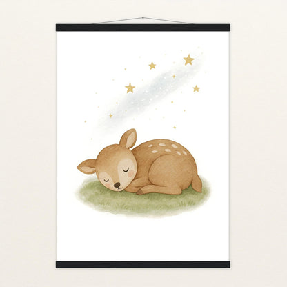 Ria das Reh - Motiv: "Schlafend" Poster mit Leisten von tinylearner