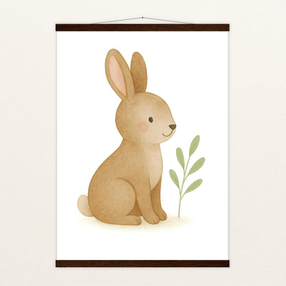 Holly der Hase Poster mit Leisten von tinylearner