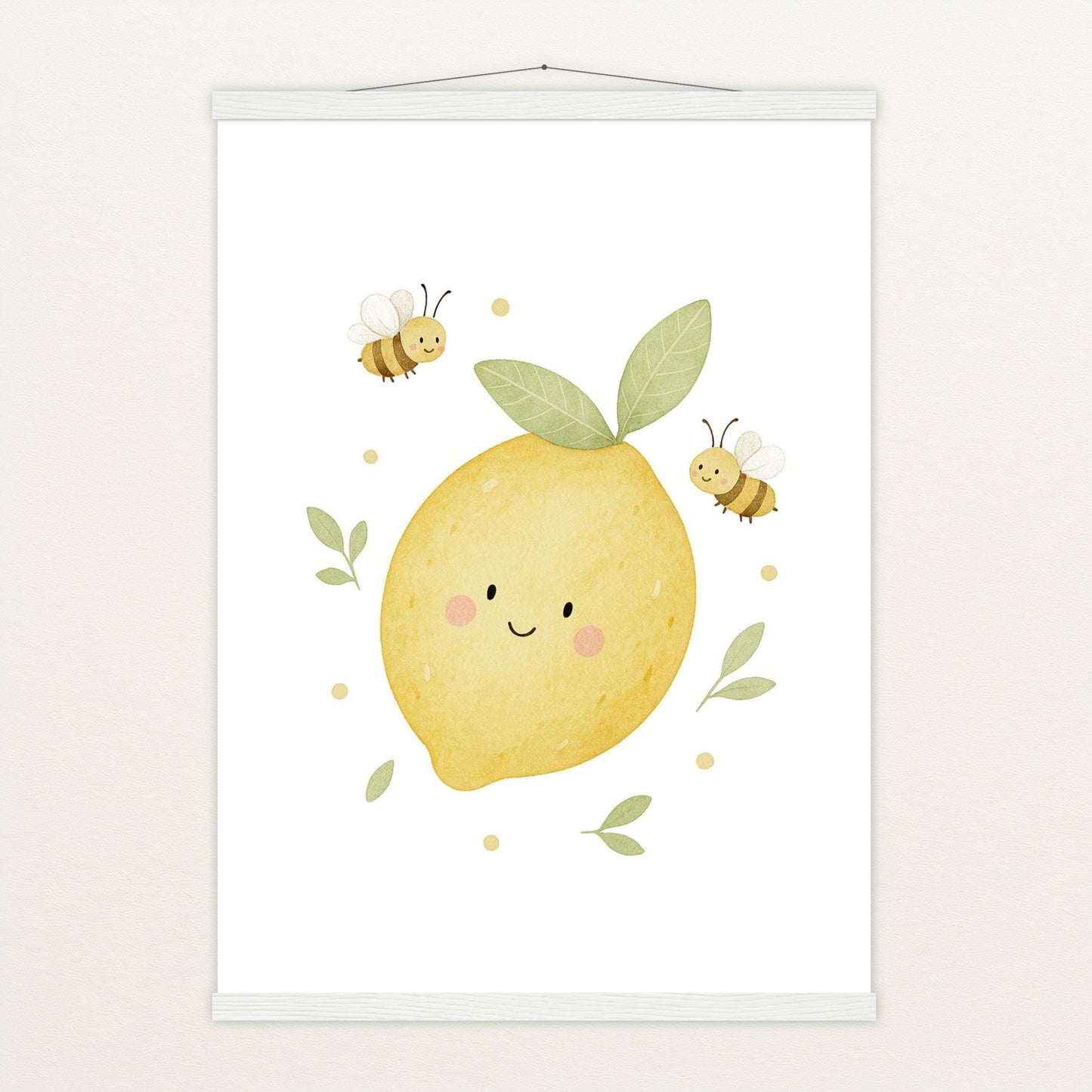 Obst: Zitrone Poster mit Leisten von tinylearner