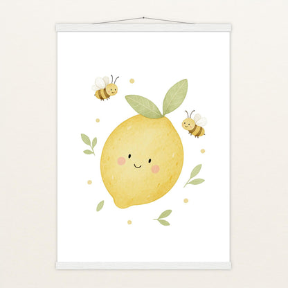 Obst: Zitrone Poster mit Leisten von tinylearner