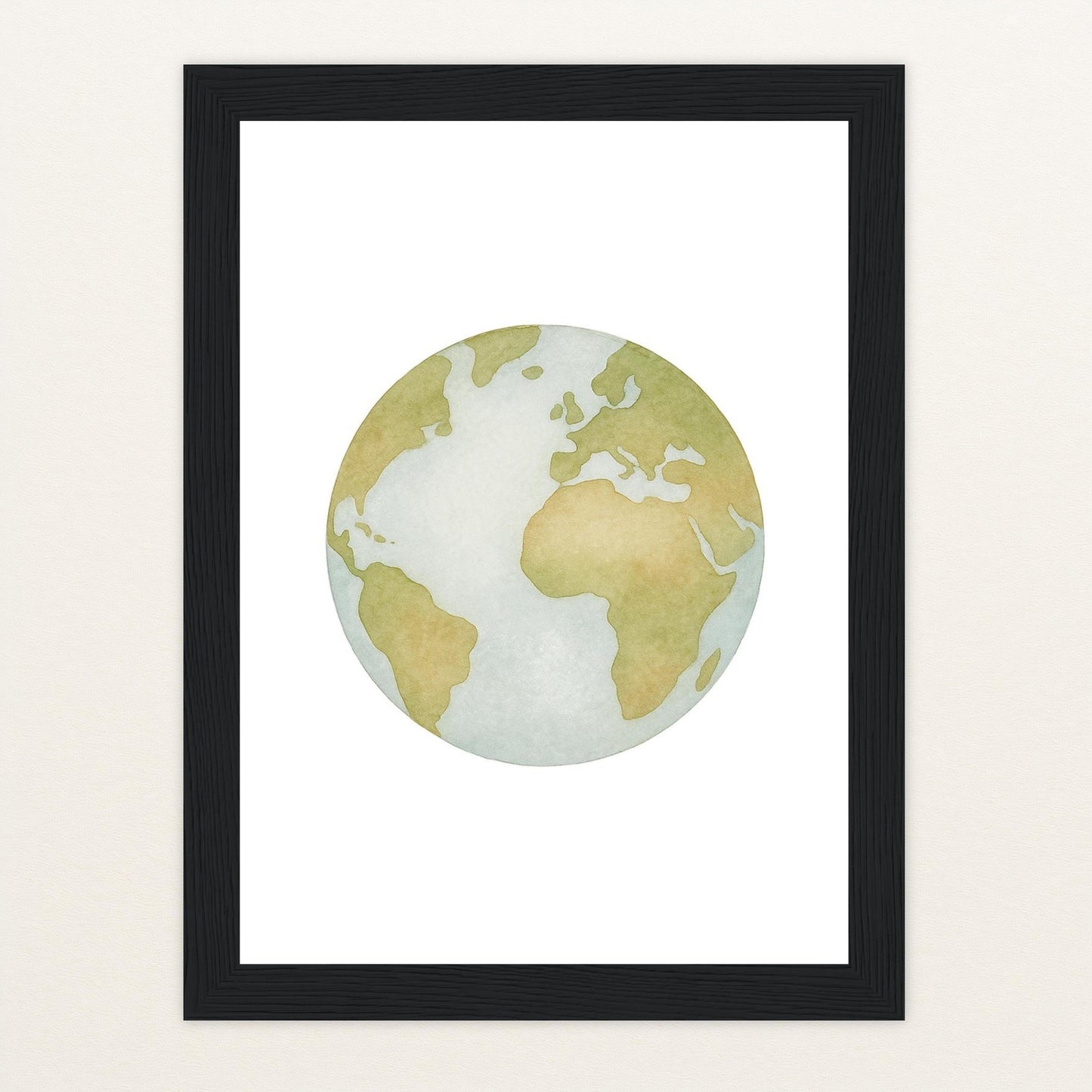 Erde Poster mit Holzrahmen von tinylearner