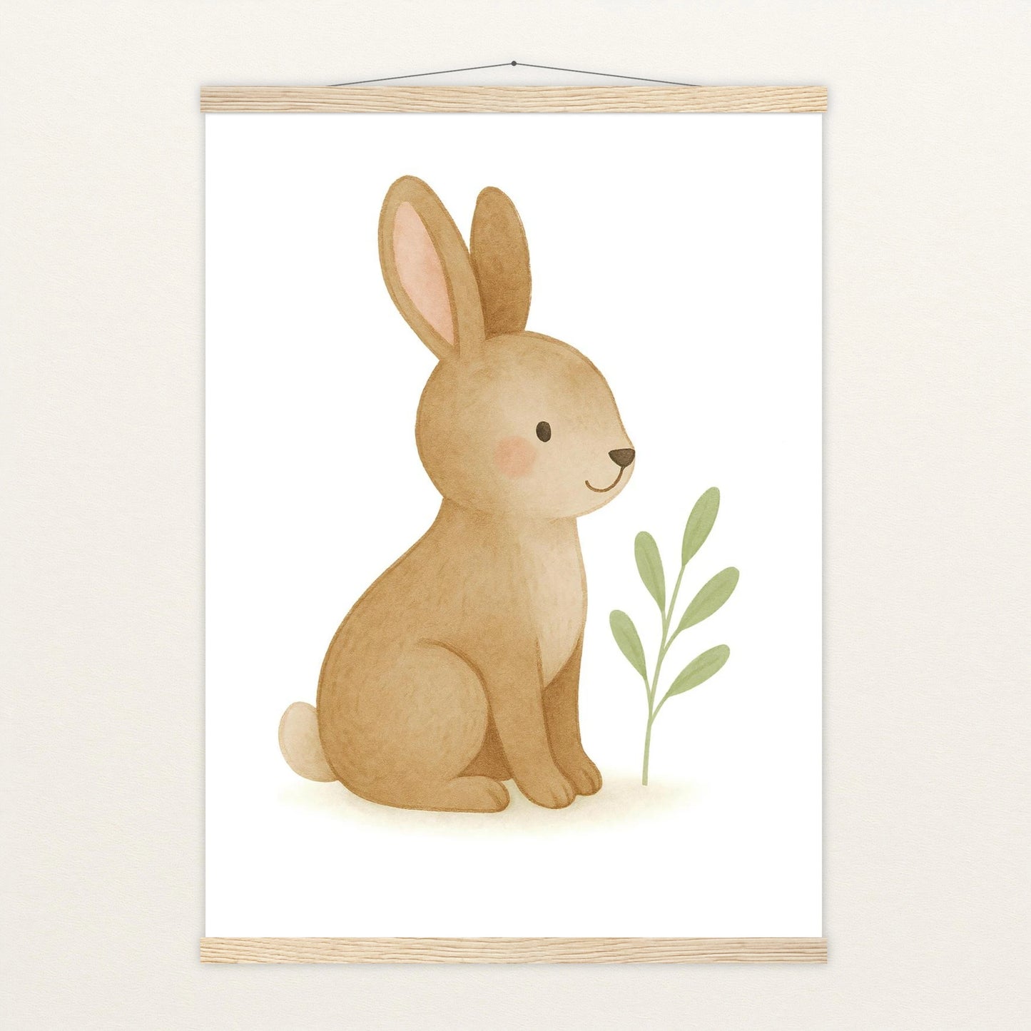 Holly der Hase Poster mit Leisten von tinylearner
