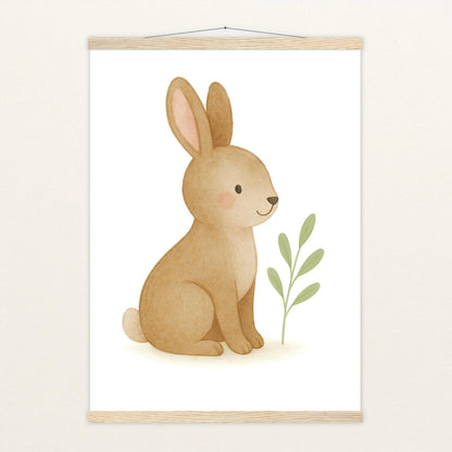 Holly der Hase Poster mit Leisten von tinylearner