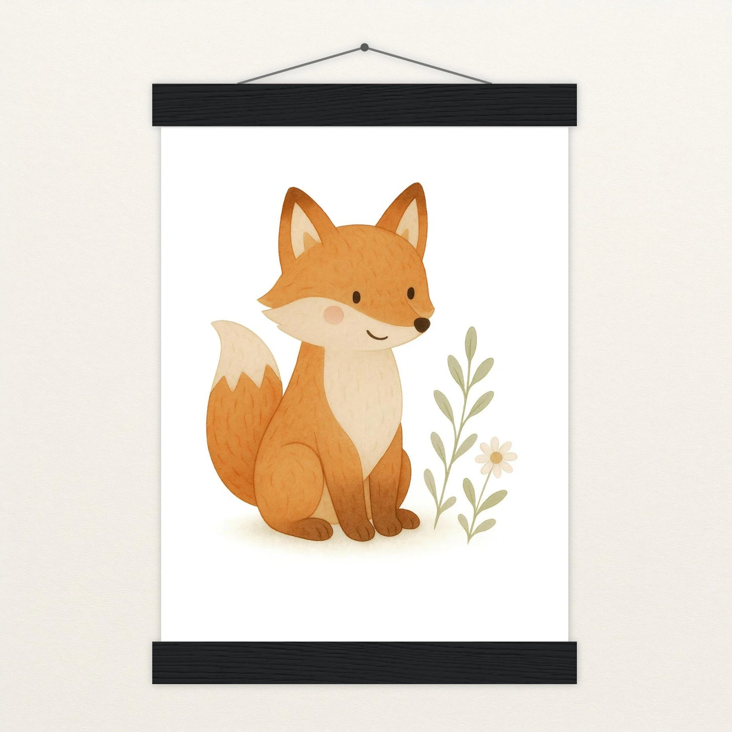 Finnegan der Fuchs Poster mit Leisten von tinylearner