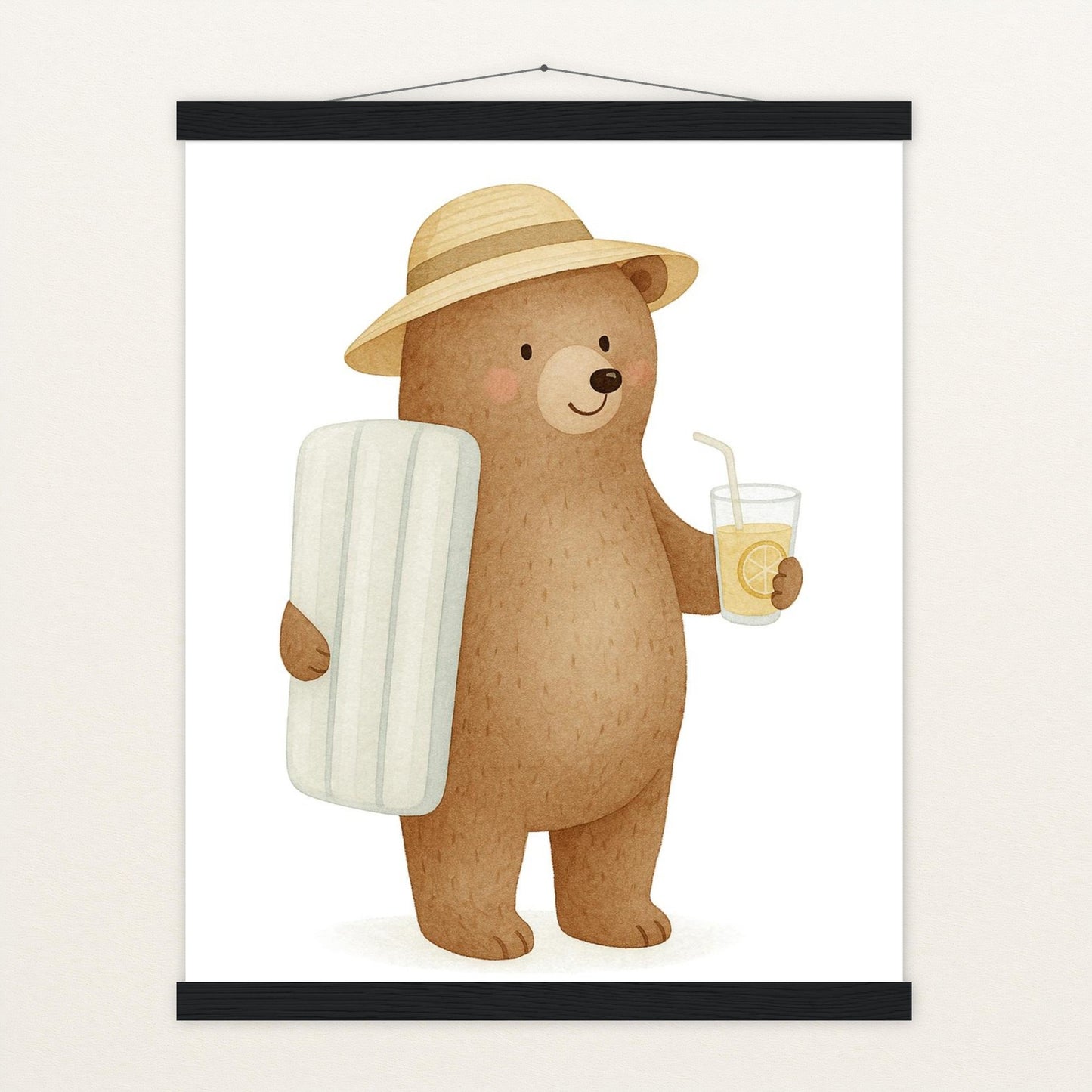 Balu der Bär - Motiv: "Strandtag" Poster mit Leisten von tinylearner