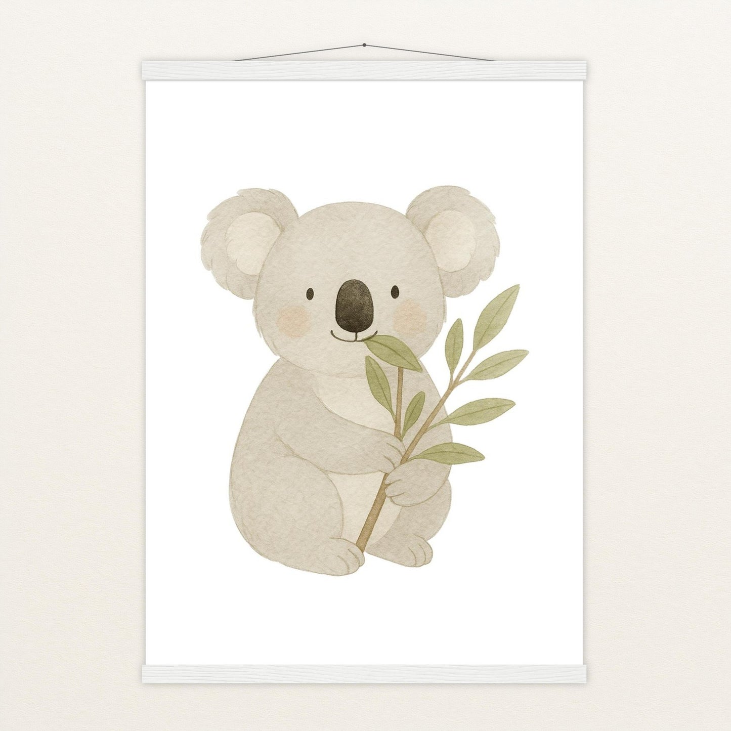 Kori der Koala - Motiv: "Eukalyptus" Poster mit Leisten von tinylearner