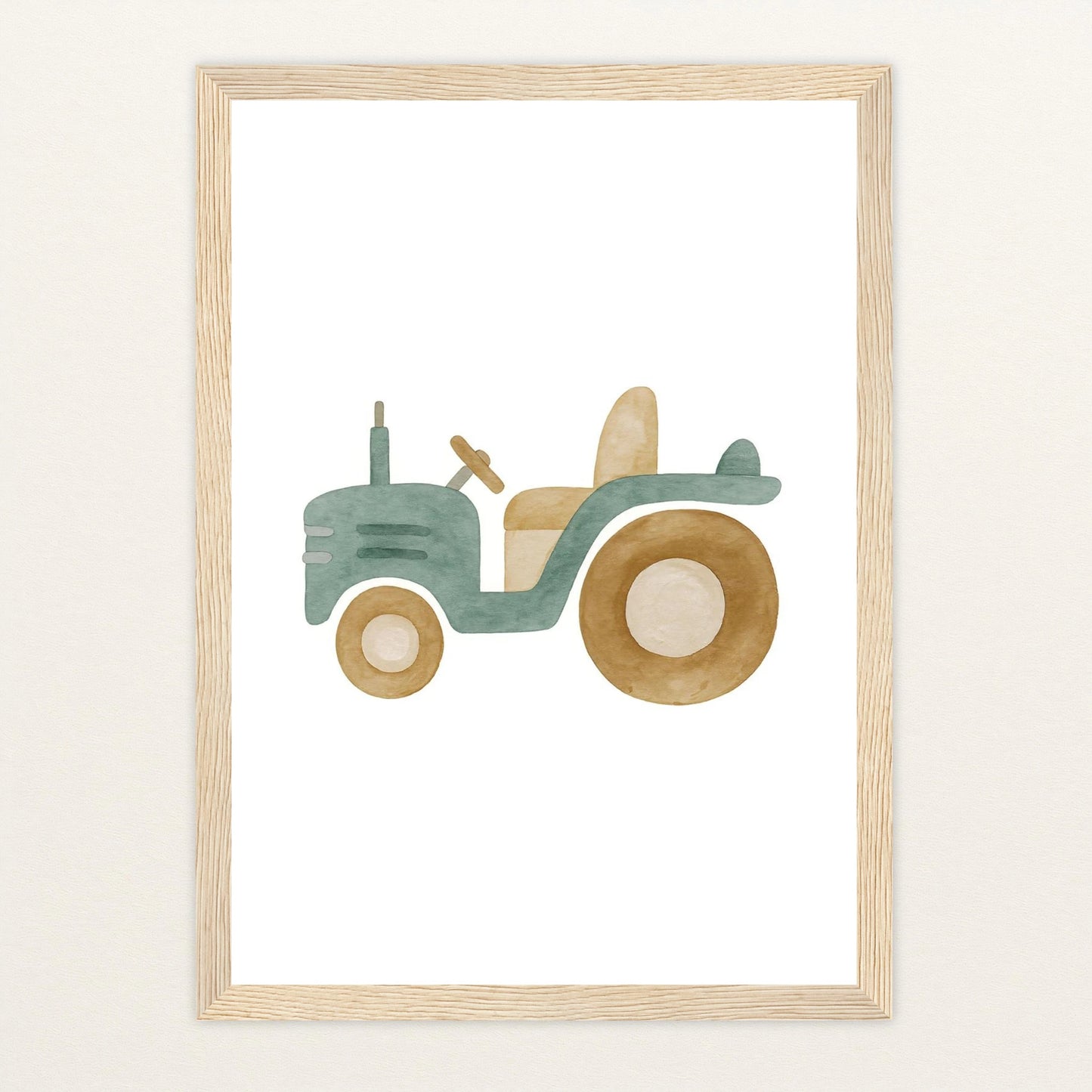 Traktor Poster mit Holzrahmen von tinylearner