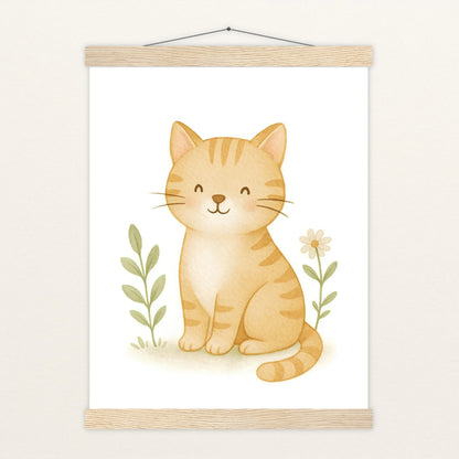 Kira die Katze Poster mit Leisten von tinylearner