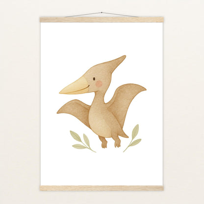 Dinosaurier Pteranodon Poster mit Leisten von tinylearner