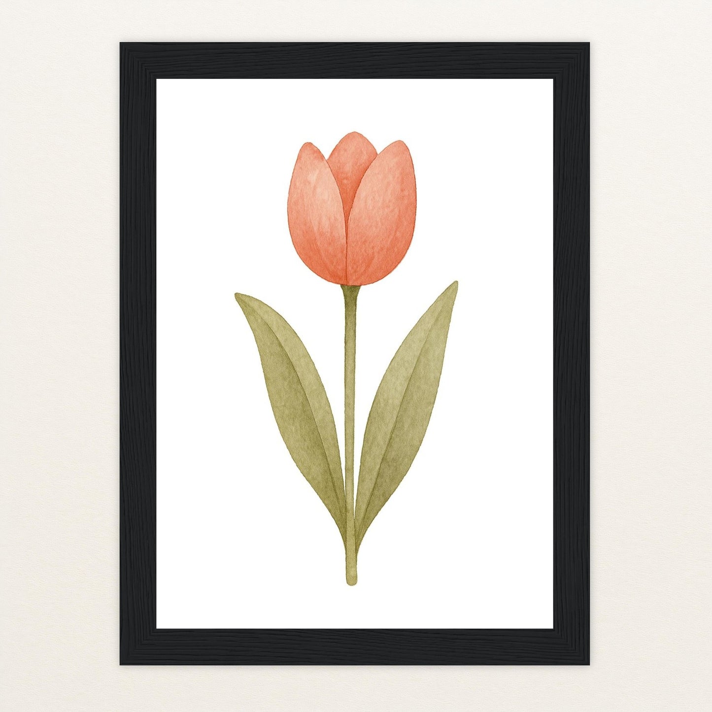 Tulpe Poster mit Holzrahmen von tinylearner