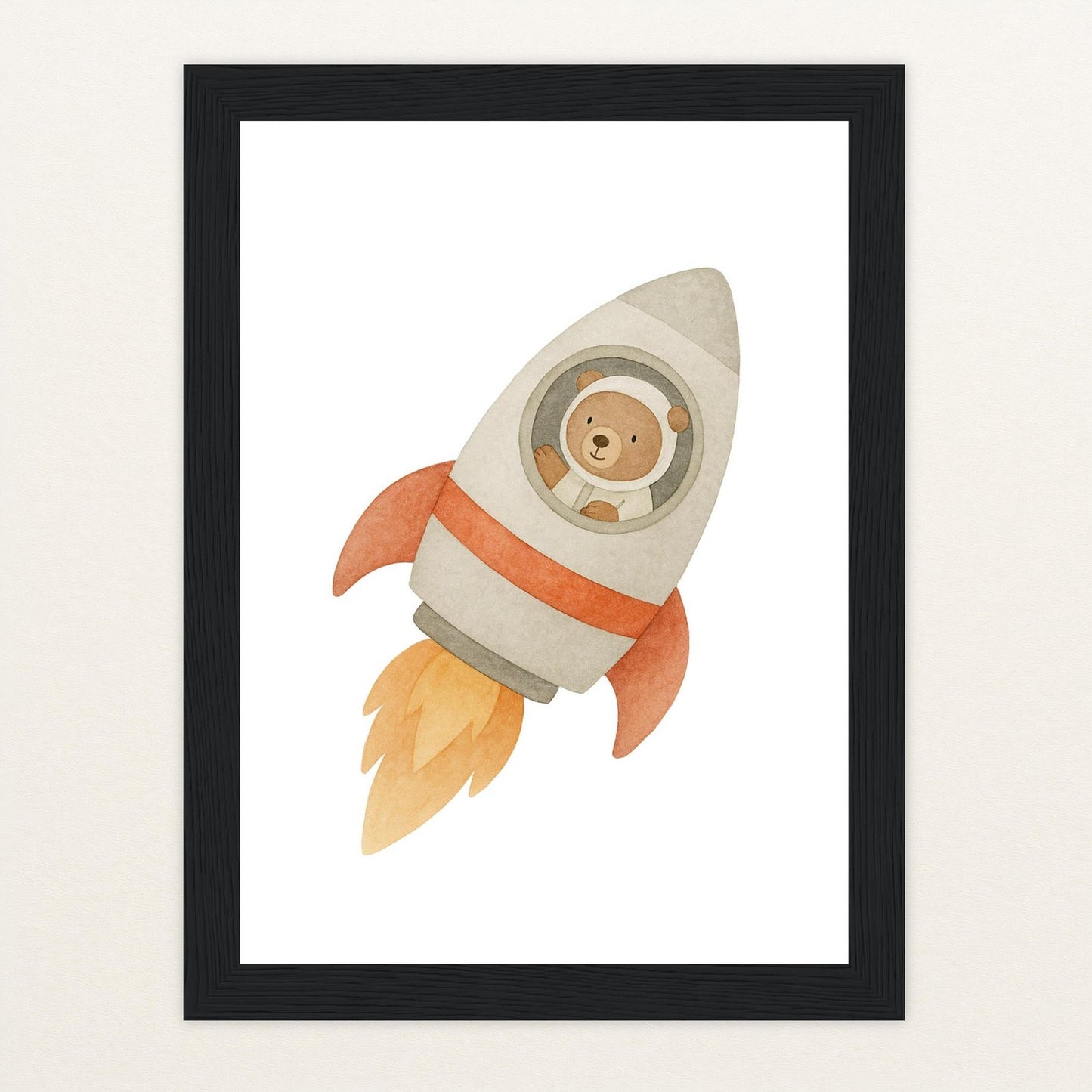 Balu der Bär - Motiv: "Rakete" Poster mit Holzrahmen von tinylearner