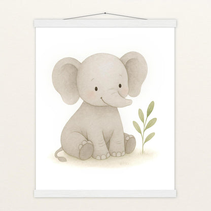 Emil der Elefant Poster mit Leisten von tinylearner