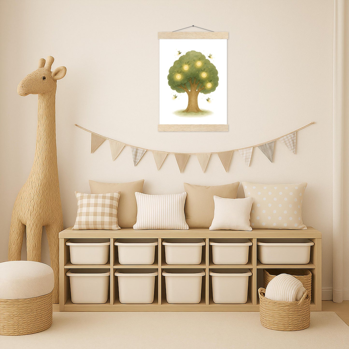 Leuchtbaum Poster mit Leisten von tinylearner