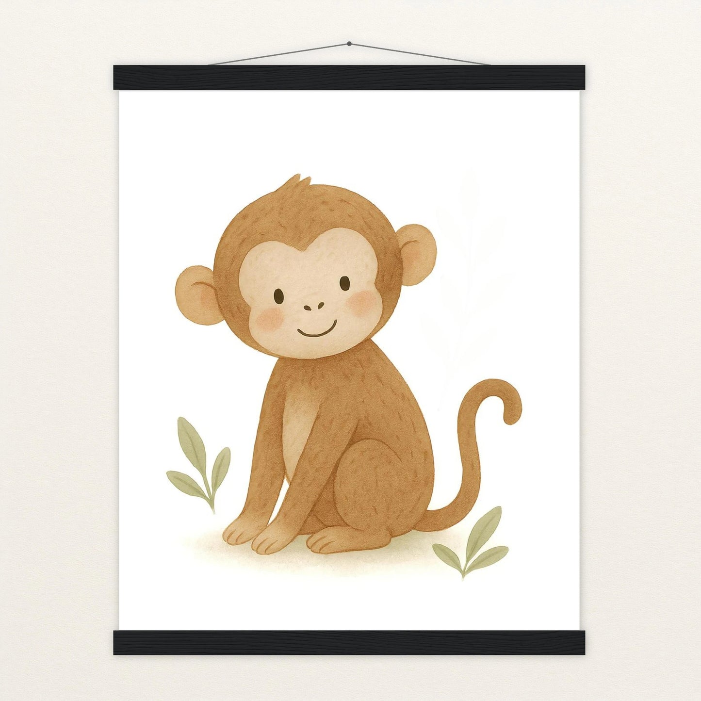 Aki der Affe Poster mit Leisten von tinylearner