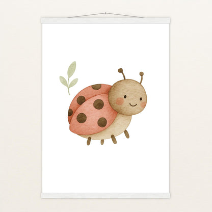 Marie der Marienenkäfer Poster mit Leisten von tinylearner