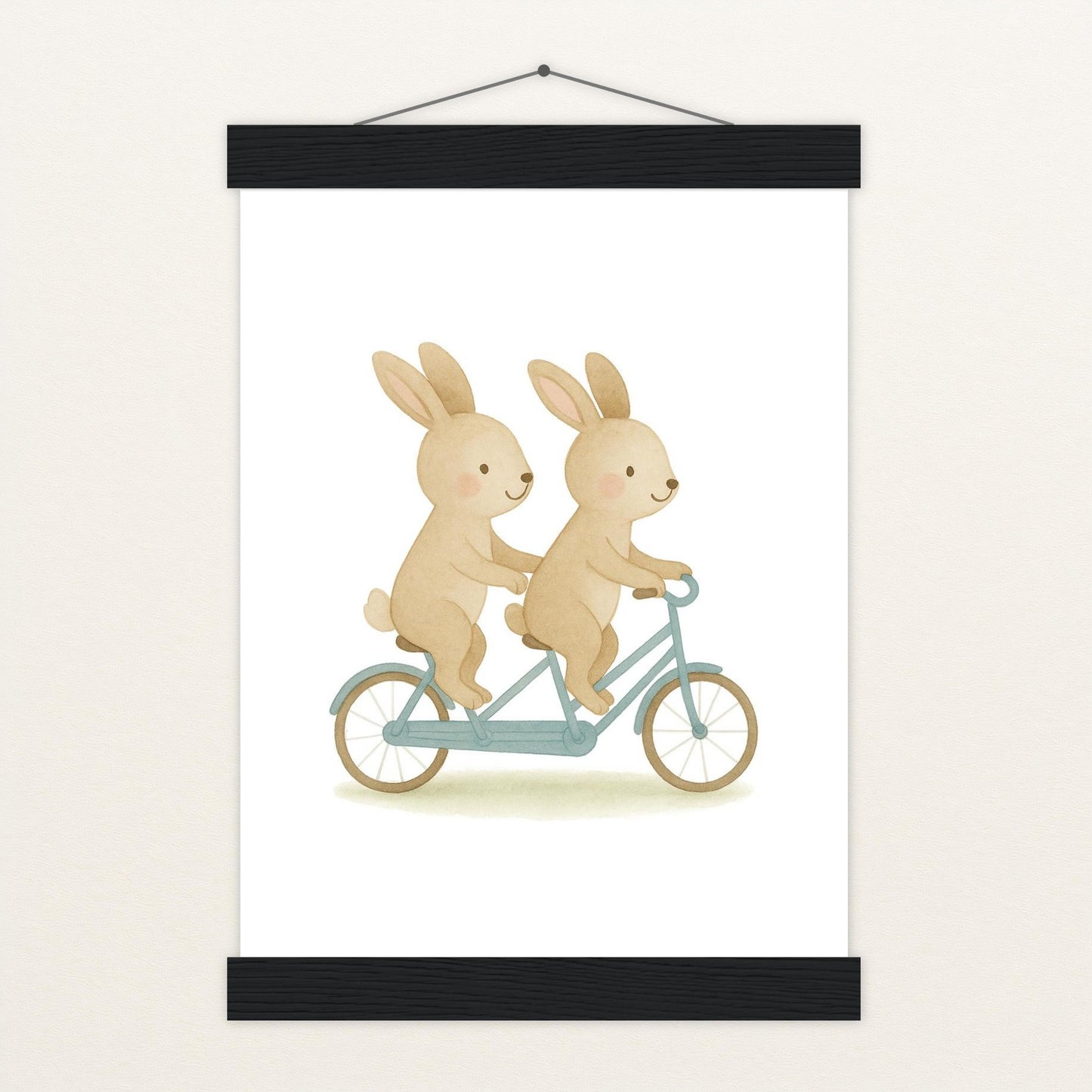 Holly der Hase - Motiv: "Tandem" Poster mit Leisten von tinylearner