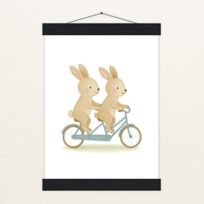 Holly der Hase - Motiv: "Tandem" Poster mit Leisten von tinylearner