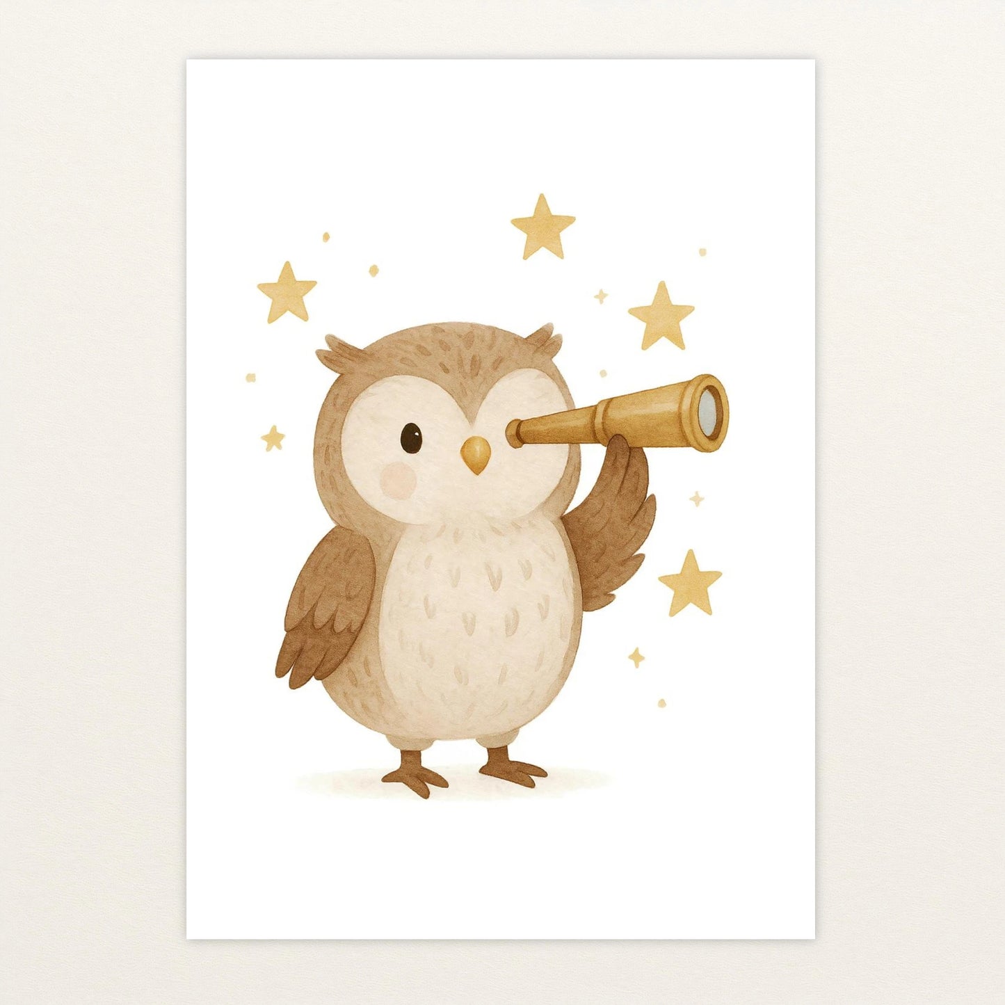 Emmi die Eule - Motiv: "Fernglas" Poster von tinylearner