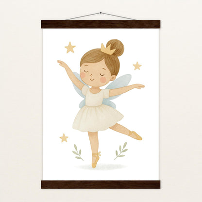 Fina die Fee - Motiv: "Ballett" Poster mit Leisten von tinylearner