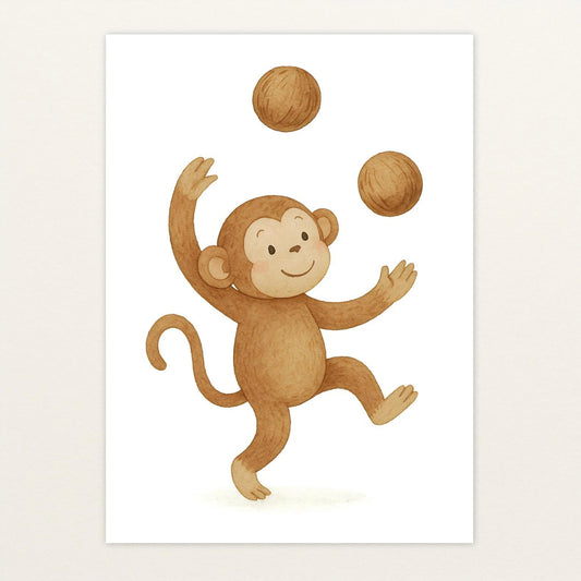 Aki der Affe - Motiv: "Kokosnuss" Poster von tinylearner