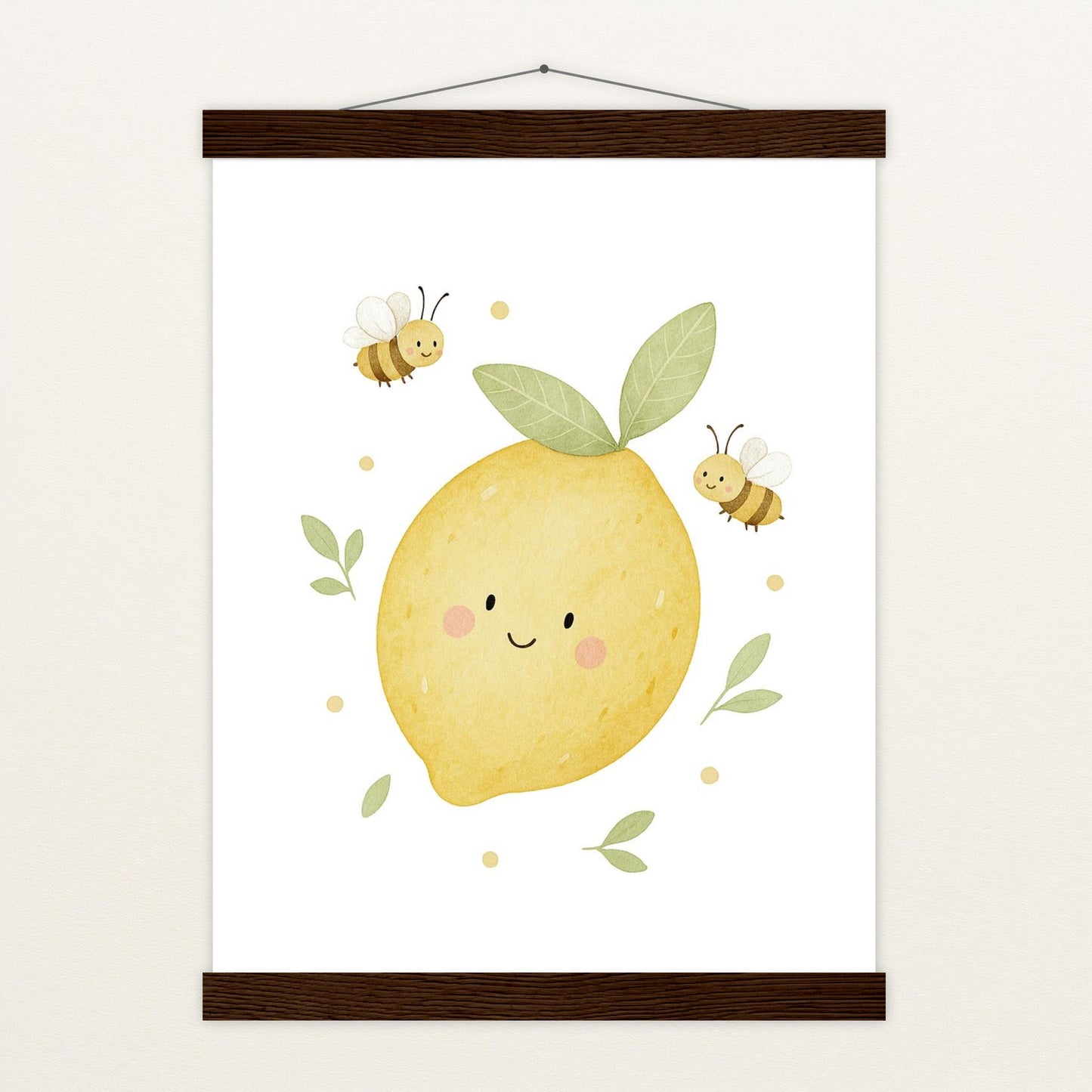 Obst: Zitrone Poster mit Leisten von tinylearner