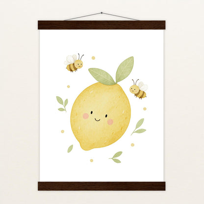 Obst: Zitrone Poster mit Leisten von tinylearner