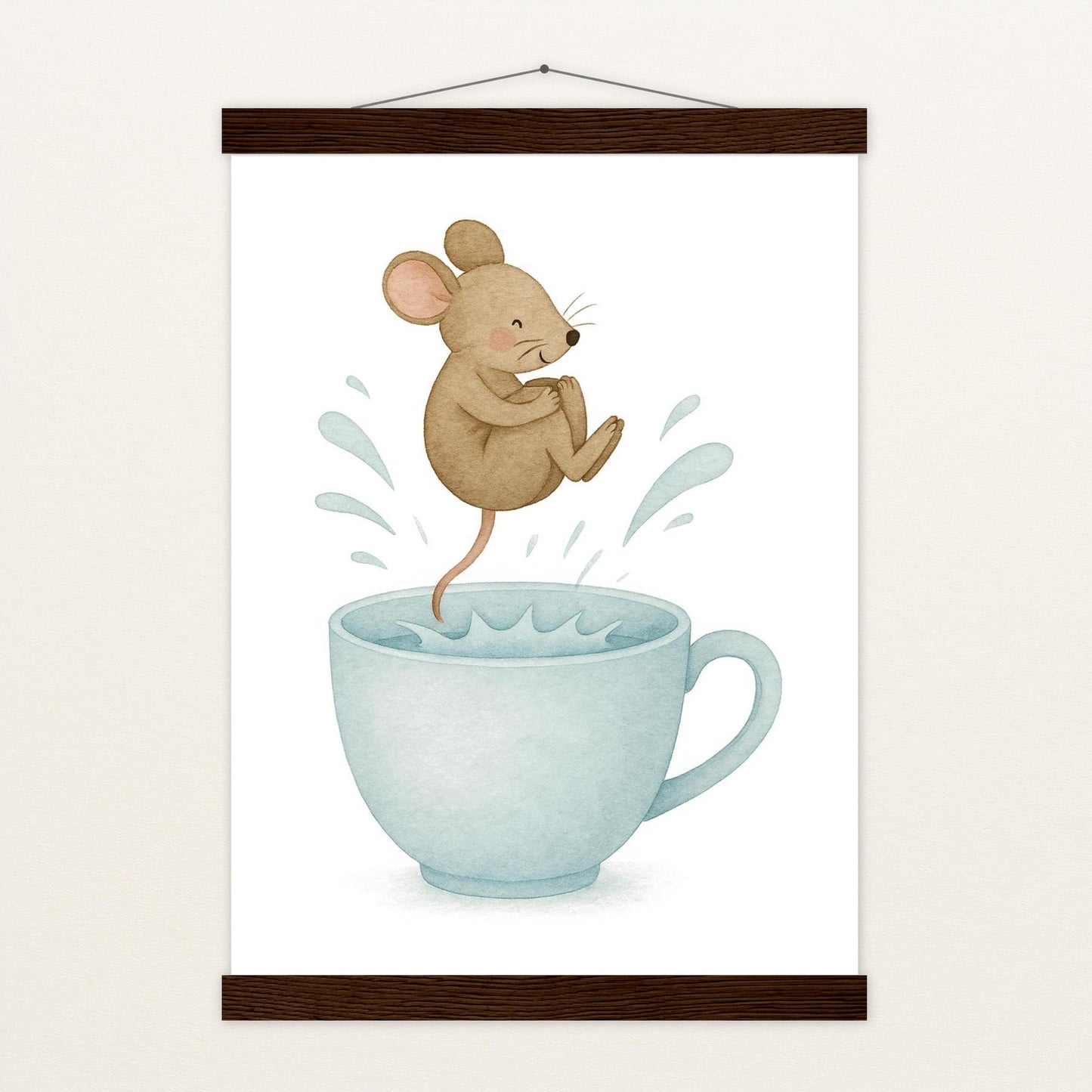 Mimi die Maus - Motiv: "Pool" Poster mit Leisten von tinylearner