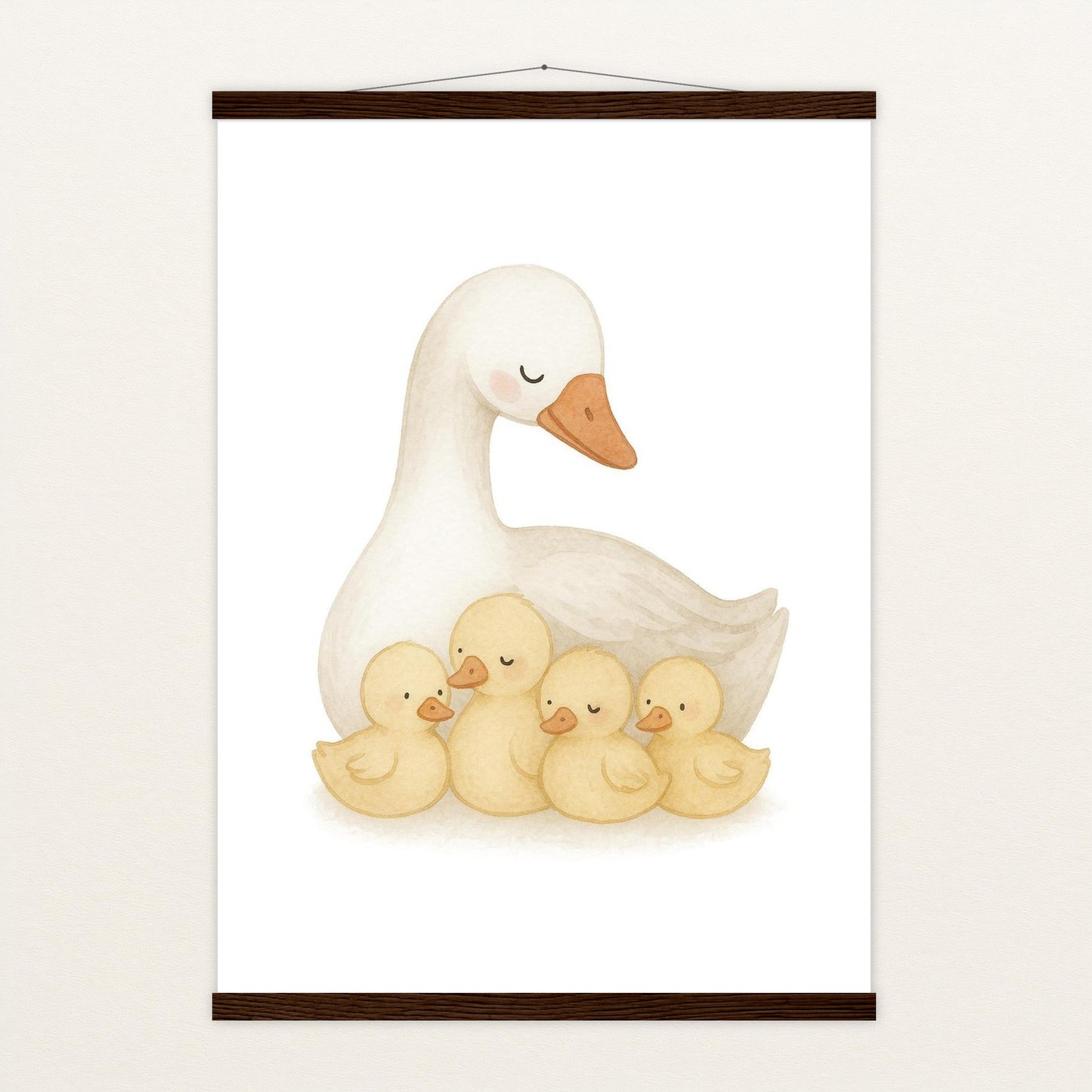 Gusi die Gans - Motiv: "Familie" Poster mit Leisten von tinylearner