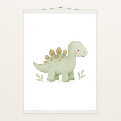 Dinosaurier Stegosaurus Poster mit Leisten von tinylearner