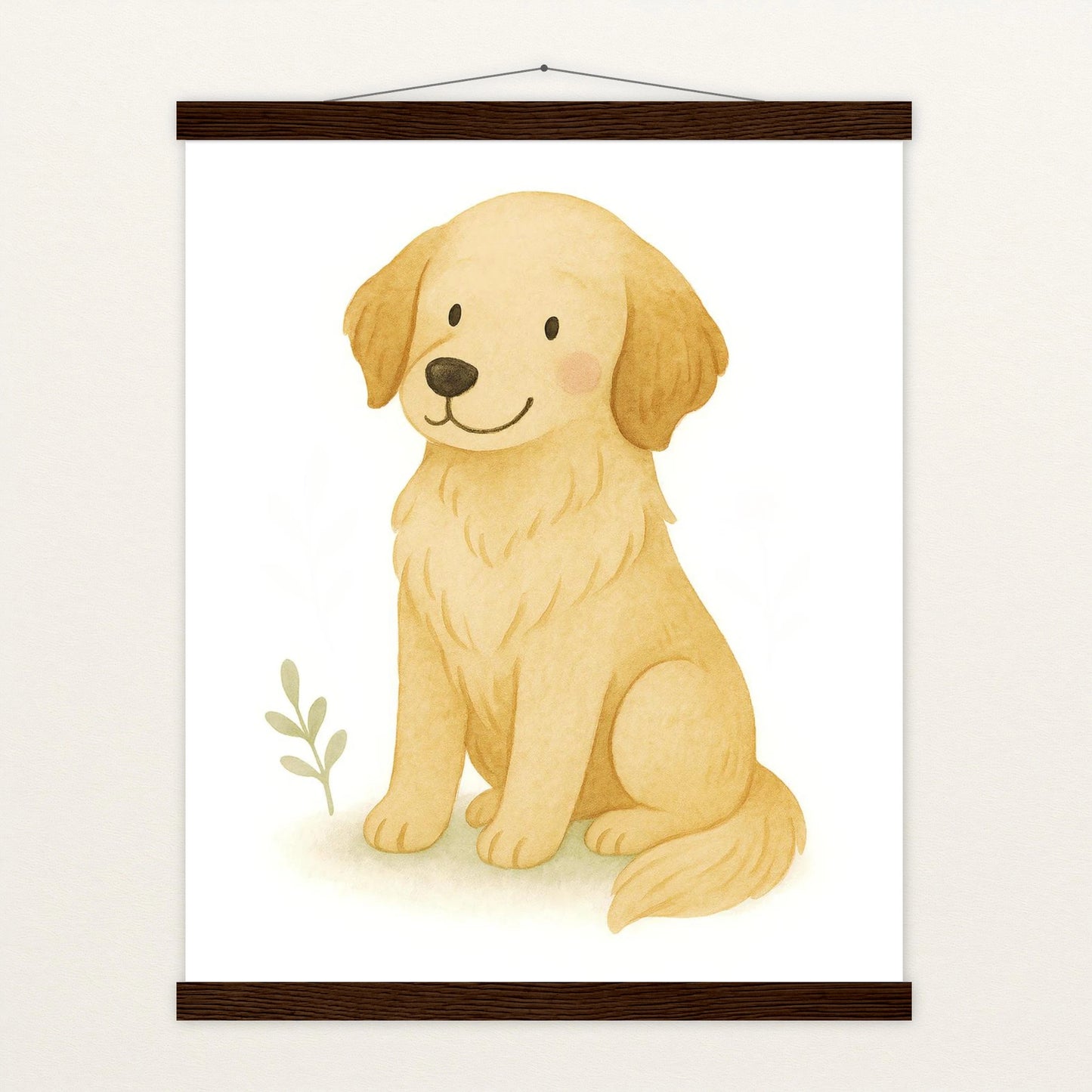 Hugo der Hund Poster mit Leisten von tinylearner